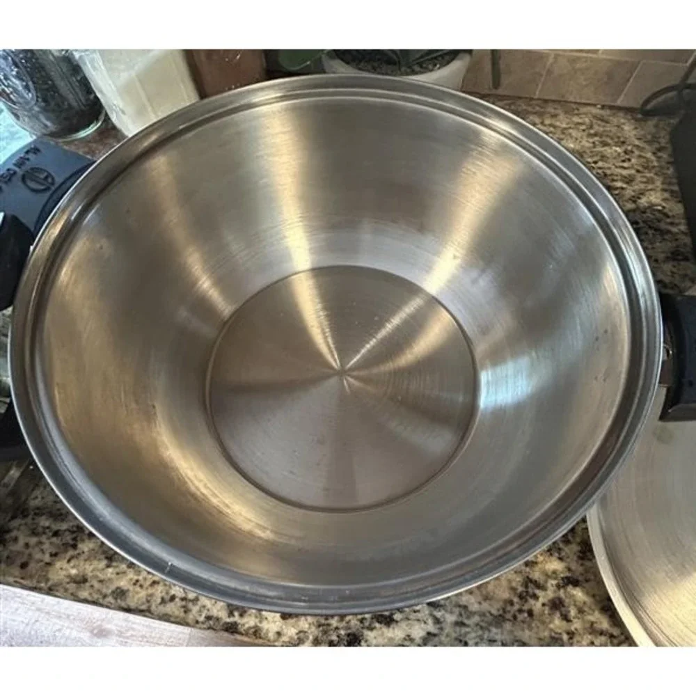 Alain Delon cherry blossom vintage 3 Tier Stainless Steel Steamer Pot France 13
